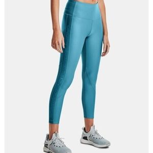 Under Armour Women's Heatgear Armour Ankle Leggings Teal Aqua Blue Size M